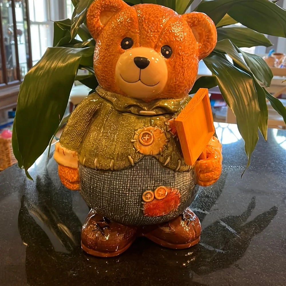Bear Ceramic Cookie Jar by CKA - 10 1/2" H - Picture 1 of 12